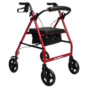 Andadera Rollator de Aluminio Color: Rojo
