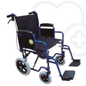 Silla de Ruedas 19" Traslado de Acero (SILVER VEIN)