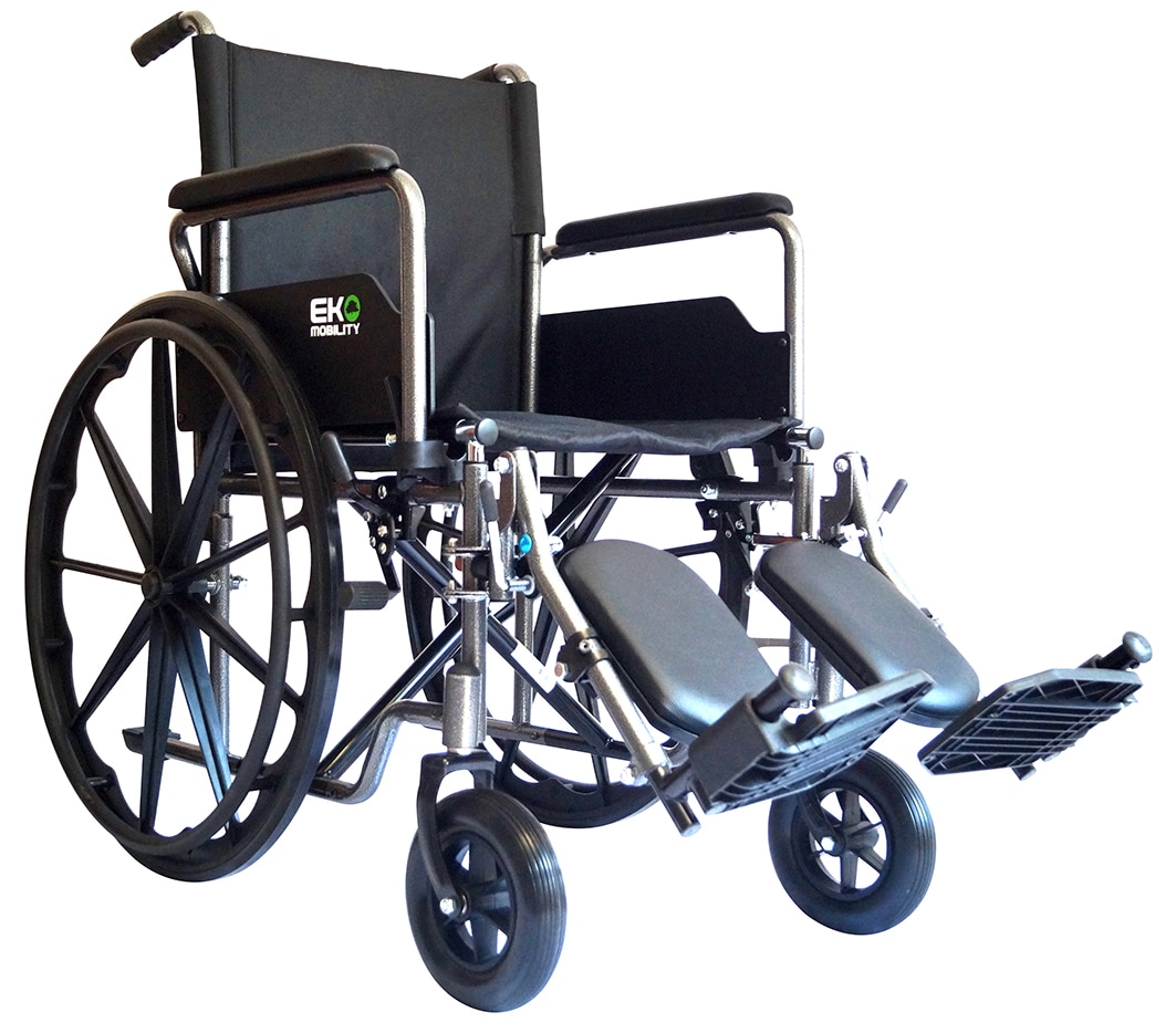 Silla de Ruedas 18" Comfort SV con Elevapierna (SILVER VEIN)