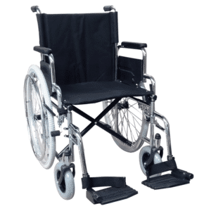 Silla de Ruedas 19" Comfort con Descansapie (CROMADA)