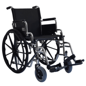 Silla de Ruedas 19" Comfort con Descansapie (CROMADA)