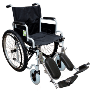 Silla de Ruedas 19" Todo Terreno con Elevapiernas (GRIS)
