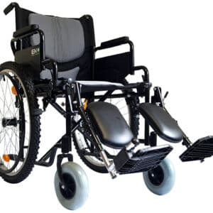 Silla de Ruedas 19" Todo Terreno con Elevapiernas (NEGRO)