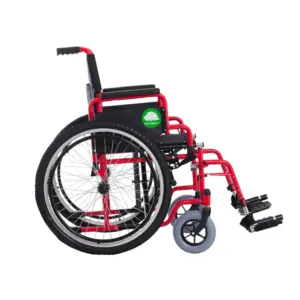Silla de Ruedas 19" Todo Terreno con Descansapie (ROJO)