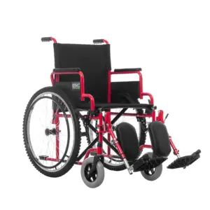 Silla de Ruedas 19" Todo Terreno con Elevapiernas (ROJO)