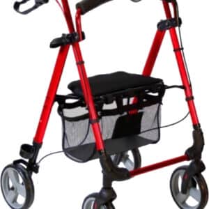 Andadera Rollator de Aluminio Color: Rojo