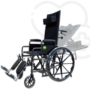 Silla de Ruedas 18" Reclinable con Elevapierna  (SILVER VEIN)