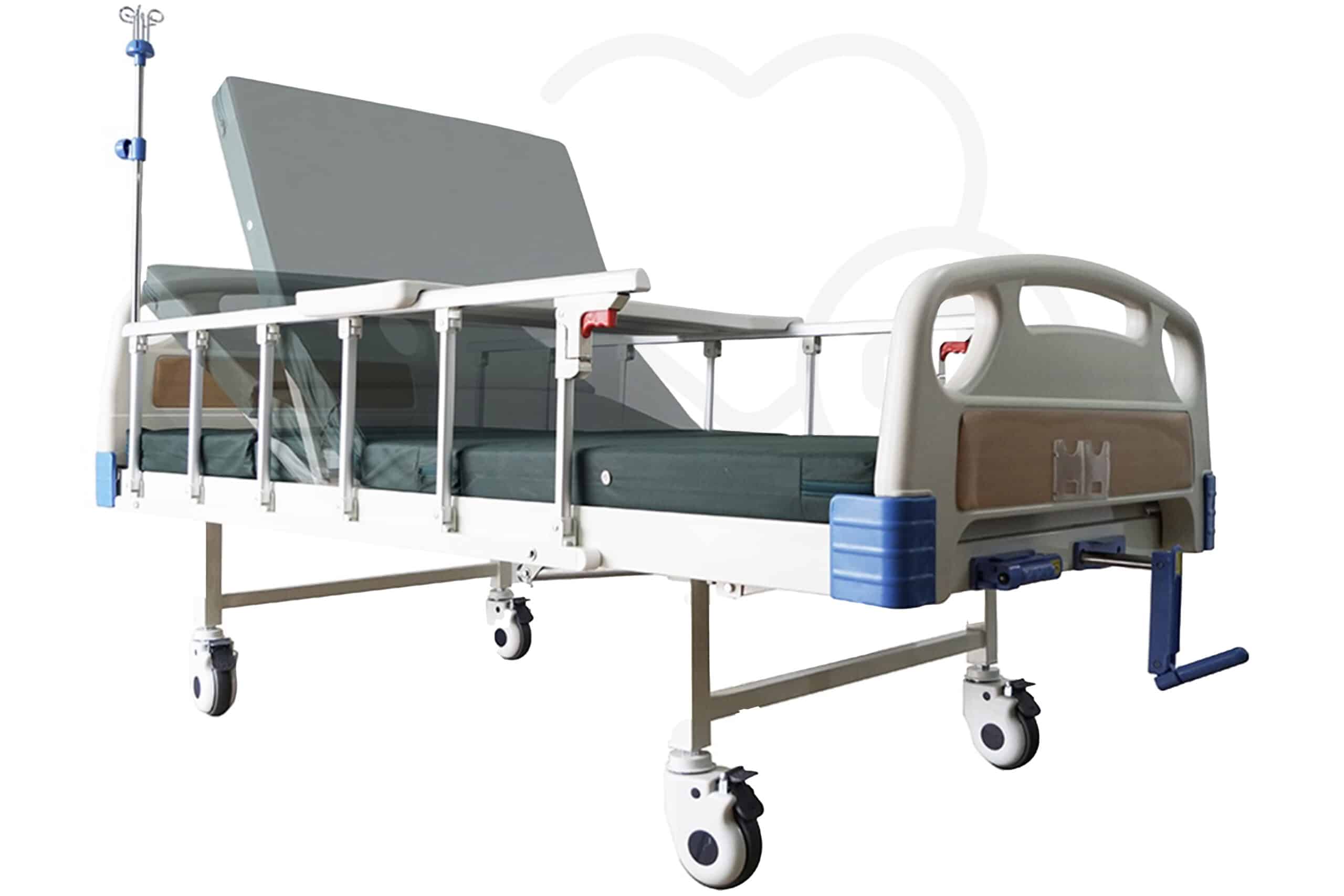 Cama de Hospital Manual de Lujo con Accesorios